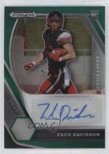 2021 Panini Prizm Draft Picks Green Zach Davidson #DPA-ZAD Rookie Auto RC 00jj