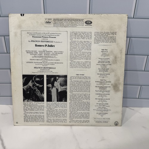 Franco Zeffirelli Romeo & Juliet Soundtrack Vinyl Record ST 2993 Capitol Records - Picture 2 of 6