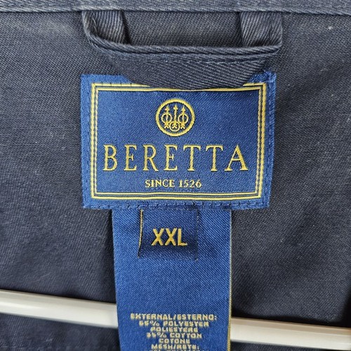 Beretta Gilet Uomo XXL Blu Navy Maglia da Tiro Bordo Giallo Sportivo Utility - Foto 6 di 11