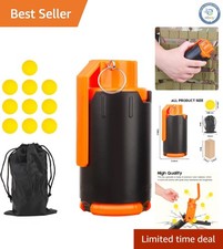Fun Orange Toy Tactical Grenade for Outdoor CS Battle - Includes Foam Balls