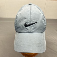 Nike Golf Black Swoosh Logo Cap Adult Adjustable Gray Lightweight Hat