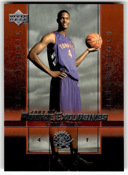 2003-04 Upper Deck Rookie Exclusives - Chris Bosh #4 (RC) Raptors