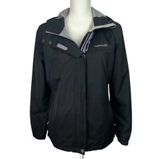 Avalanche Women s Lightweight Hoodie Full Zip Jacket Sz Medium Black Zip Pockets