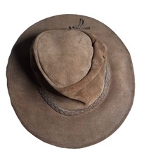 Ozhatz Cowboyhut Vintage braun Sedue Leder Gr...