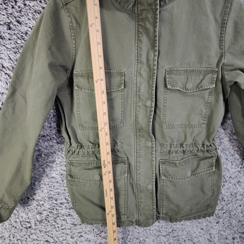 Madewell Damen Utility Safari Militär Jacke grün kleine Baumwolltaschen - Bild 5 von 13