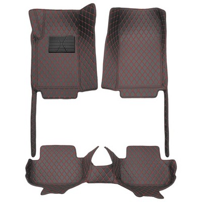 Car Floor Mat For BMW X6 E71 2007-2014 2door PU Leather black Red Safety