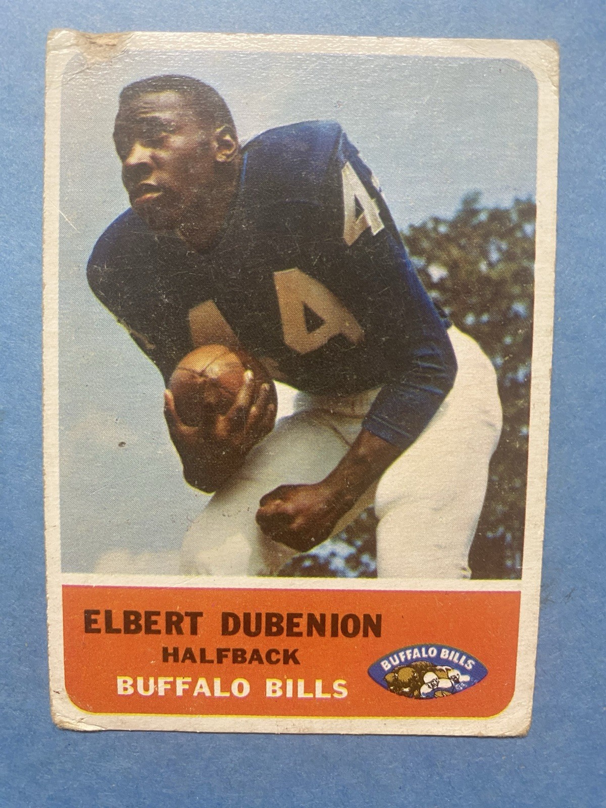1962 Fleer Elbert Dubenion #14 Buffalo Bills Football Card No Creases Bad Corner