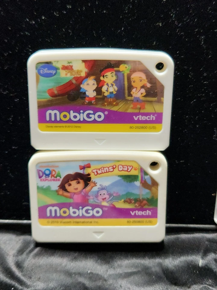 Vtech MobiGo Games - Dora, Ahrik, Mickey, Jake The Pirate  Lot Of 4 - Image 2 of 4