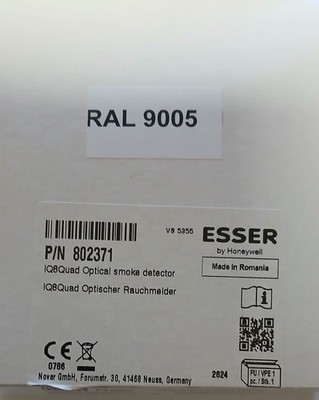 802371 Original Optischer Rauchmelder SCHWARZ RAL 9005  IQ8Quad 802371 ''Neu&OVP''