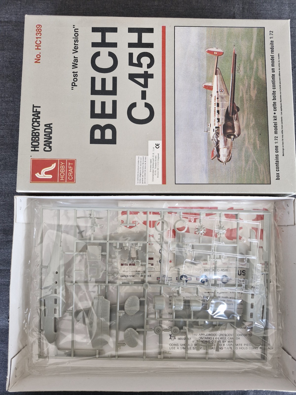 Beech C-45H Hobbycraft 1/72 kit de collection complet sous boîte d'origine