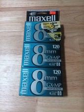 3 Pack Maxell GX-MP 120 8mm Videotape New Sealed