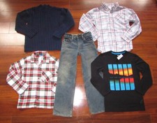 OLD NAVY Gap Kids TCP  GYMBOREE  Boy's 7 8  LOT of 5 Sweater Shorts  Jeans