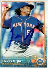 Jenrry Mejia New York Mets 2015 Topps Autographed Signed Card