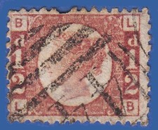 SG49 GB QV 1870 1/2d ROSE PLATE 13 LB GU