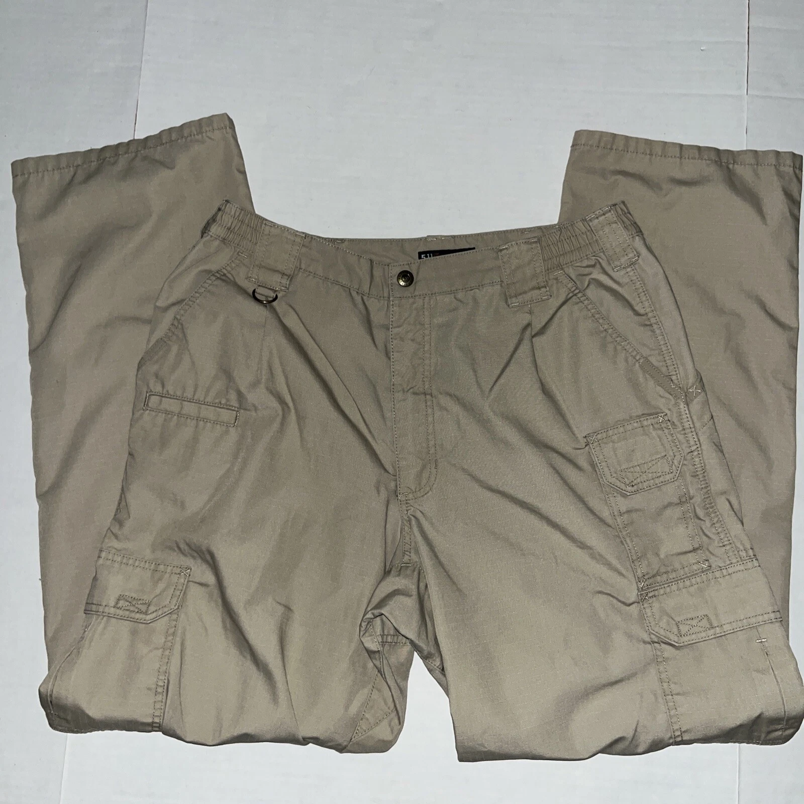 5.11 Tactical Series Pants 36x34 Khaki/Tan Ripstop Actual 36x33
