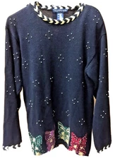 Vintage Eagles Eye Womens 90s Ugly Christmas Sweater Medium