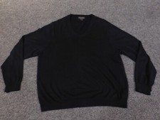 Brooks Brothers Sweater mens large blue v-neck supima cotton stretch business