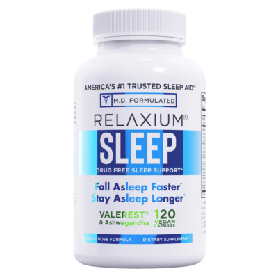 Relaxium Sleep, Drug Free Sleep Support, 120 Vegan Capsules Fall Asleep Faster
