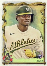 2023 Topps Allen & Ginter Silver Portrait Hot Box #112 Esteury Ruiz - Oakland At