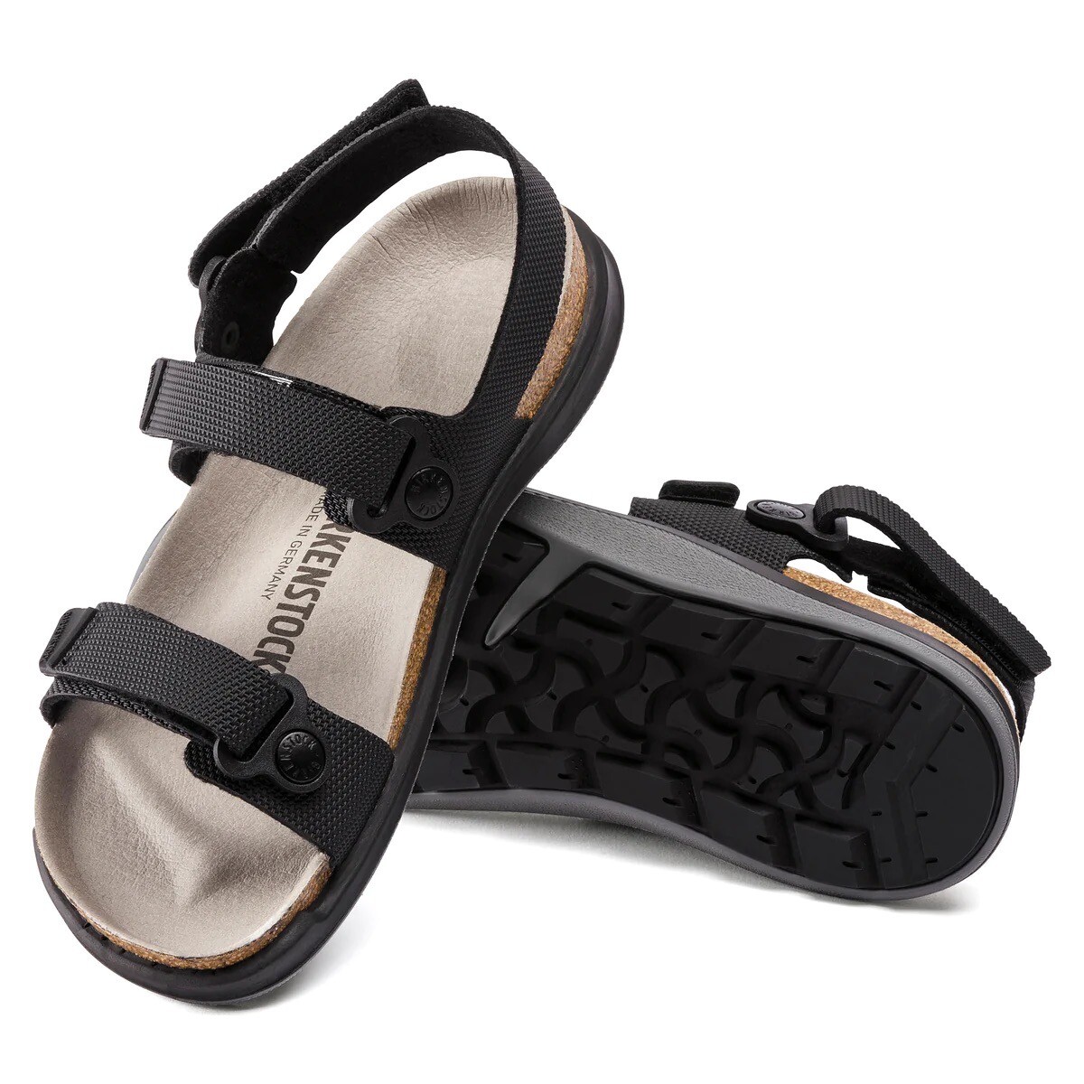 NEW Birkenstock Kalahari Birko-Flor Futura Black Sandals - 36