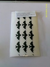 10 - 400 Bat black stickers for Halloween spooky scarry