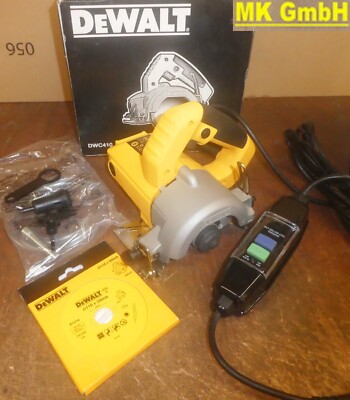 DEWALT DWC 410 Diamantsäge, Nass + Trocken Schnitt, Fliesensäge, 110mm Scheibe