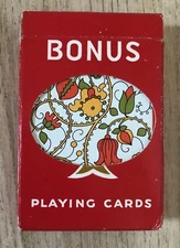 Pack of vintage USPCC Congress 606 Floral design playing cards with 1 Joker