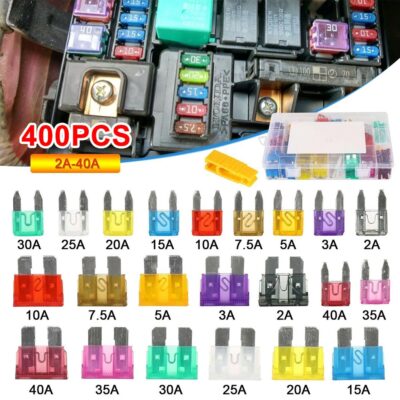 400Stk 32V KFZ Sicherungen Set 2-40A Auto Mini Flachsicherungen Sortiment DHL