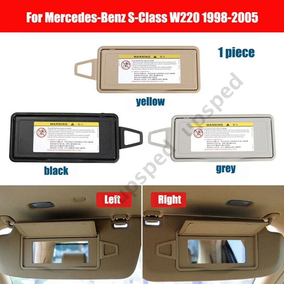 Cubierta de marco de espejo retrovisor parasol derecho beige para Mercedes-Benz Clase S W220 1998-05 Foto 4 de 4