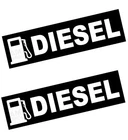 2x DIESEL FUEL BLACK PREMIUM Weatherproof Car,Van,Taxi,Bus Vinyl Label Stickers