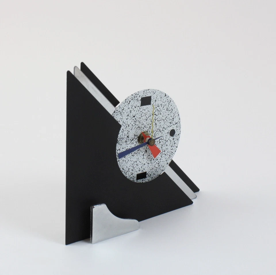 80er-Jahre Memphis-Design Tischuhr Quartz (356-4I13) - Bild 3 von 4