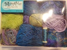 Museables Artsy Fiber Kit Wrap Create Wearable Art Hand Dyed Fibers-Larger kit