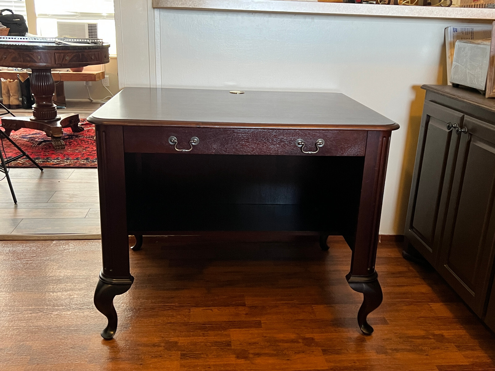 Custom Crafted Mahogany Computer Desk eBay