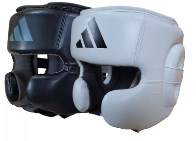 Adidas Speed Boxing Kopfschutz Sparring schwarz weiß MMA Muay Thai Kopfschutz