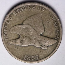 1857 Flying Eagle Cent Penny FINE E100 XWNN