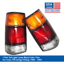 Pair Tail Light Black Trim For Isuzu Pickup Amigo Tfr Honda Passport 1989-1995