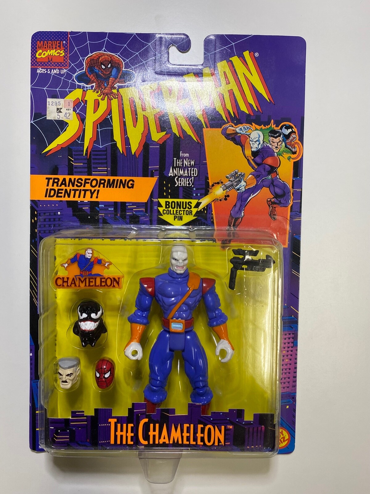 SPIDER-MAN THE ANIMATED SERIES  ACTION FIGURE .. CHAMELEON .. MOC ..  AFA .. 