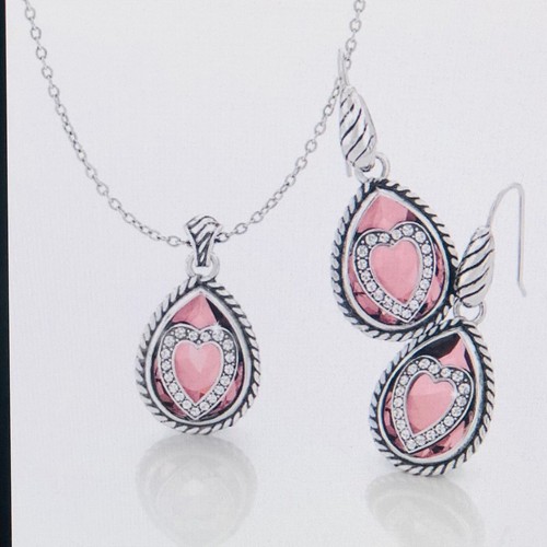 Conjunto de collar y pendientes Brighton Your True Colors valientes nuevo con etiquetas $144 rosa - Imagen 9 de 11