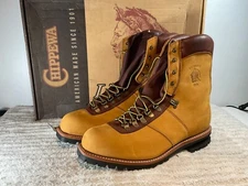 NOS MENS 25467 CHIPPEWA 9” YELLOW NUBUCK MINUS 40 SOFT TOE WORK BOOTS 14 EEE