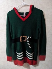 No Boundaries Juniors' holiday christmas pullover hoodie sweater Sz Medium 7/9