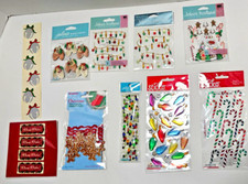 75-Piece Christmas-themed Scrapbook Dimensional Embellishments and Stickers