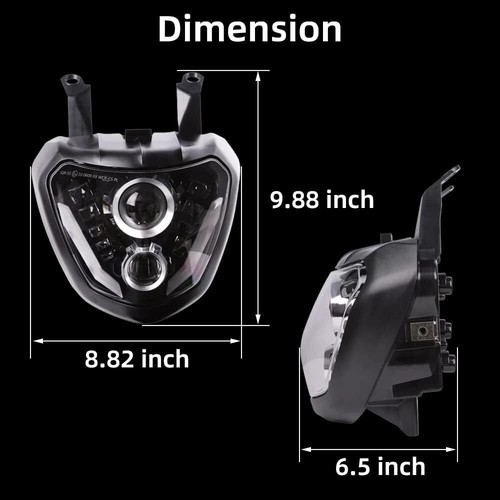 E24 LED Scheinwerfer für Yamaha MT07 FZ07 MT-07 FZ-07 2014-2017 Plug and Play - Bild 4 von 12