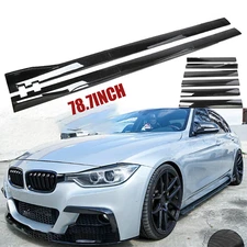 Side Skirt Extension Splitter Spoiler Lip 2m/78.7inch Glossy for F30 E92 E90 E36
