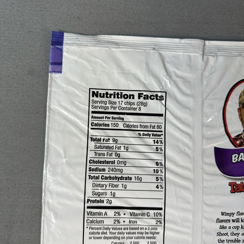 Larry the Cable Guy Tator Potato Chips Barbecue Rib Flavored Empty Bag 2014 - Picture 10 of 12