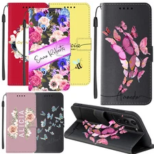 Personalized Folio Wallet Leather Case Cover For Samsung Galaxy S25 A16 A56 A36