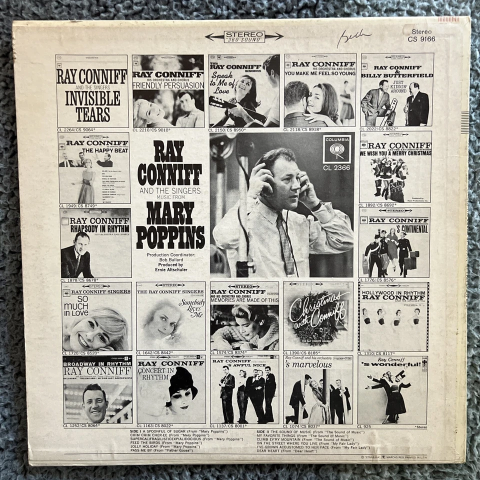 Music From Mary Poppins, The Sound of Music, My Fair Lady by Ray Conniff LP - Image 4 of 4