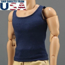 1/6 Tank Top For 12" Hot Toys Narrow Shoulder PHICEN Worldbox Male Figure USA