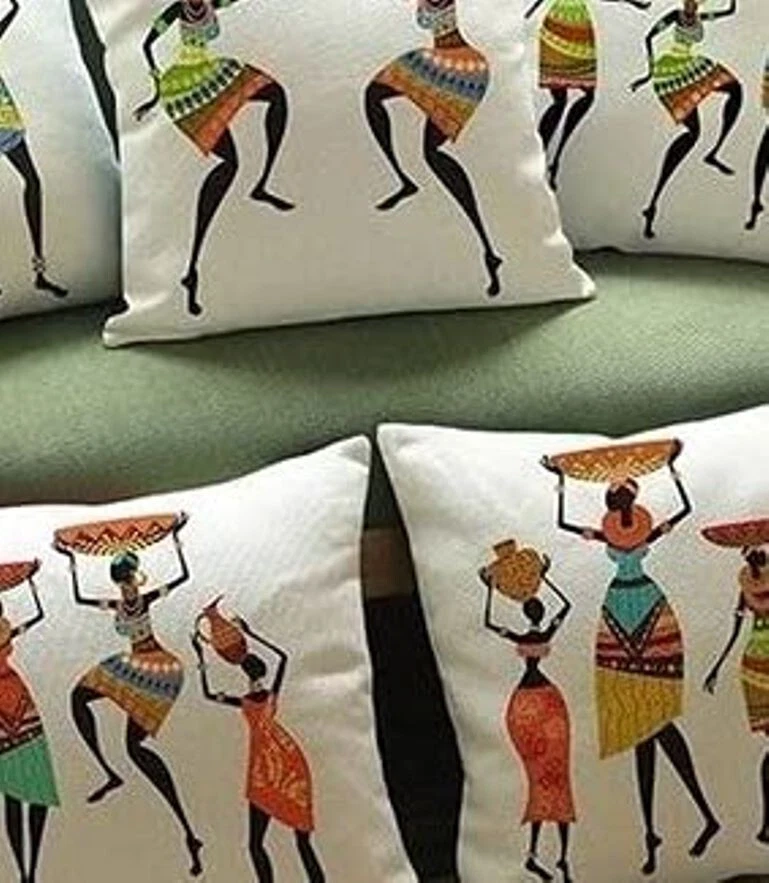 Funda Cojín Yute Diseño Matki HD Impresa Digital 16*16 Pulgadas Juego de 5 Diseño 3 Foto 2 de 2