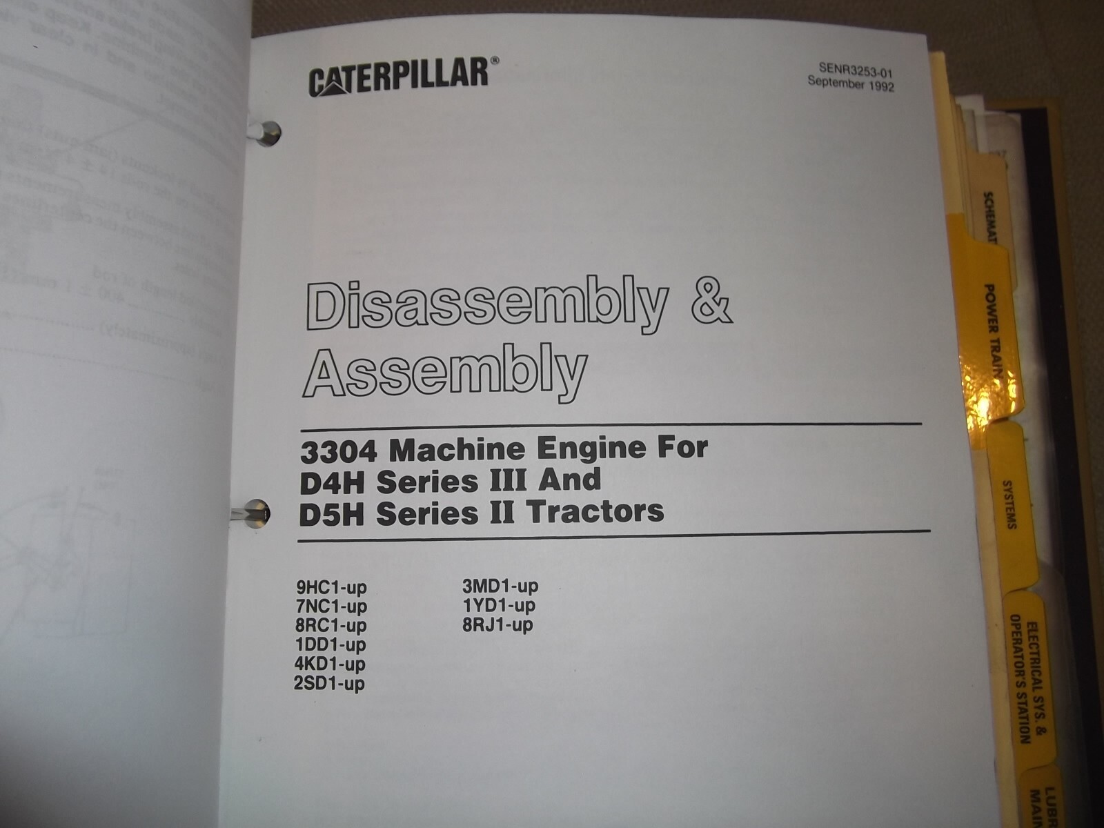 CAT CATERPILLAR D5H SERIES I & II TRACTOR DOZER SERVICE SHOP REPAIR