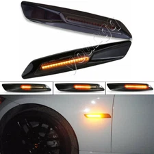 SMOKE LENS LED Fender Side Marker Light Turn Signal Lamp for BMW E90 E91 E92 E93
